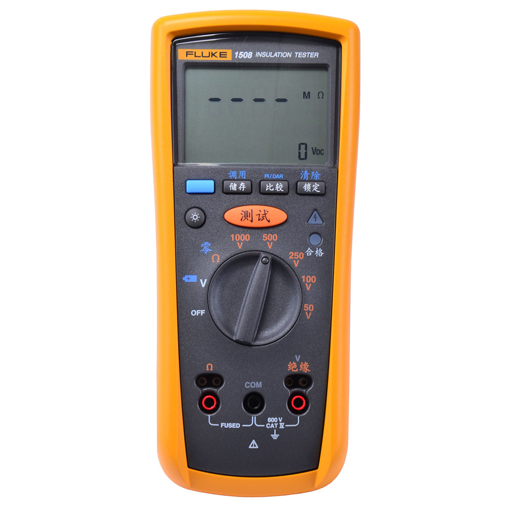 福祿克 FLUKE 絕緣電阻測(cè)量?jī)xF1508 高精度0.01Ω數(shù)字搖表電子兆歐表